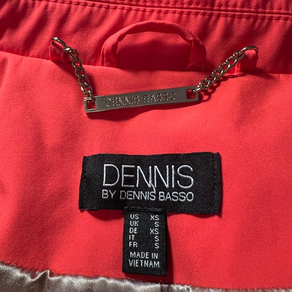 Dennis Basso EUC Size XS Striking Coral Lightweight Spring Jacket Coat (0479) - Picture 8 of 12